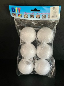 Bombki styropianowe 6 szt.6 cm (370)