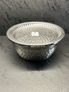 Miska z pokrywką metal  24 cm (80)